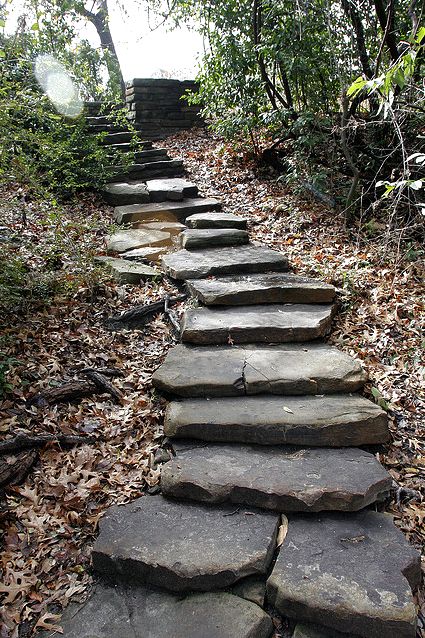 Building outside staircases from gemstone or rock own personal