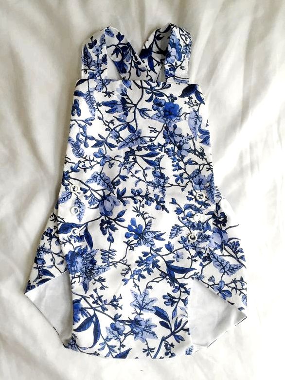 Blue floral one-piece (Courtesy Barbara Beach Designs)