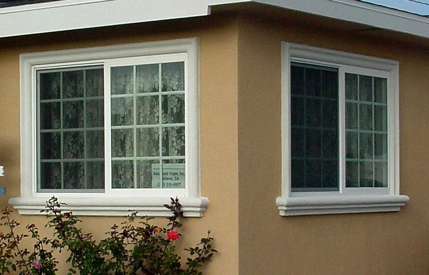 Exterior window ledge, window trim products by prime stucco unique window sills and window