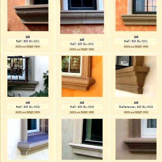 Exterior window ledge, window trim products by prime stucco dcor associated