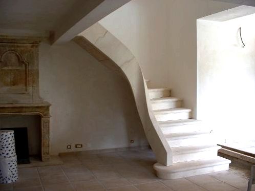 Indoor stair in stone - created by A E Bidal