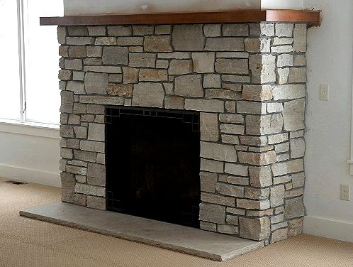 stone fireplace